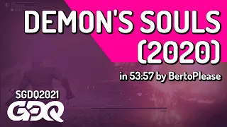 Demon's Souls (2020) by BertoPlease in 53:57 - Summer Games Done Quick 2021 Online