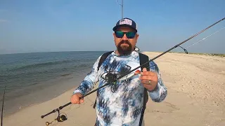 EASY COME, EASY GO! Surf Fishing with BIG POPPERS !!