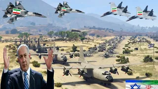 Iranian fighter jets & war helicopters airstrikes on Israeli international airport Ben Gurion - GTAV