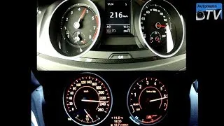 VW Golf 7 GTI vs. BMW M135i - 0-220 km/h acceleration (1080p)