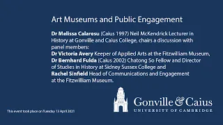 Arts Museums and Public Engagement