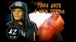 Thea gets a tattoo from The Black Veil Tattoo in Salem Massachusetts