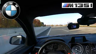 BMW 135i TOP SPEED DRIVE ON GERMAN AUTOBAHN 0-100 and 100-200 TIME