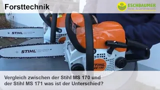 Vergleich zwischen der Stihl MS 170 und der Stihl MS 171 was ist der Unterschied?