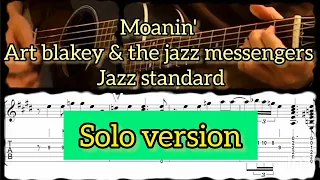 Moanin'/Art blakey & the jazz messengers/Ben-T-Zik guitar jazz cover#6 (with PDF&TAB)