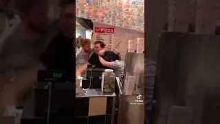 Fight in pizza shop