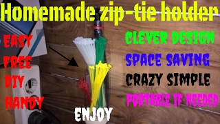 Zip Tie Holder | Easy To Make | Free | Handy | Saving Space | DIY | Clever Design