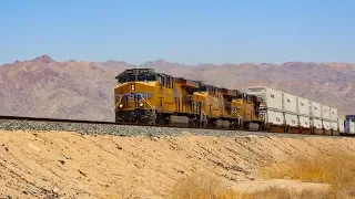 Union Pacific Trains On The Yuma Sub - Salton Sea Area | Niland, CA