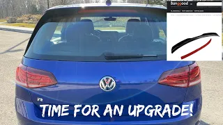 DID I WASTE MY MONEY? I bought a Banggood Rear Spoiler Extension for my MK7.5 Golf R, Part 1