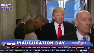 FNN: Donald Trump and Barack Obama Arrive At The Capitol For The 58th Inauguration