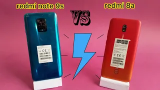 redmi note 9s vs redmi 8a comparison | speed test