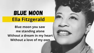 Blue Moon Lyrics - Ella Fitzgerald (HD Quality)