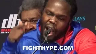 (0 TO 100) STIVERNE ERUPTS AND GETS DEADLY SERIOUS WITH WILDER; LOOKS HIM EYES AND THREATENS DEATH