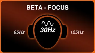 Focus: Pure Binaural Beats - Beta - 30Hz@110Hz - Long version