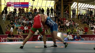 1/8 GR - 96 kg: B. SYCHEV (BLR) df. O. DADAK (CZE), 4-0