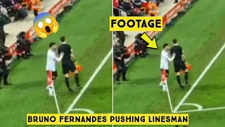 😱 Bruno Fernandes Pushing Linesman during Liverpool vs Manchester United 7-0