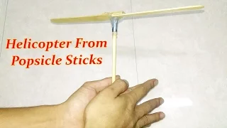 How to Make a Mini Helicopter From Popsicle Stick - Very Simple