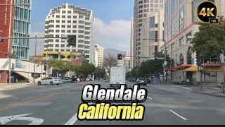 Driving Downtown Glendale,California🇱🇷 (4K)