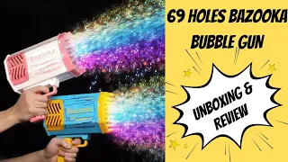 The Best Bubble Gun Review: 69 Holes Bazooka Unboxing