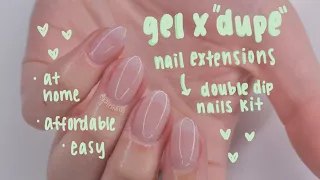DOUBLE DIP nail extensions | full coverage gel tips!