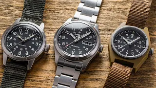 Entry-Level Field Watches Comparison - Bulova VWI Hack, Seiko SRPG27, & Marathon GPM