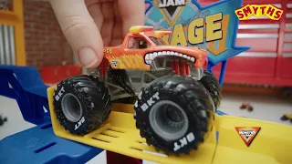 Monster Jam Garage Playset with 1:64 Grave Digger - Smyths Toys