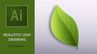 How to Draw Realistic Leaf in Adobe Illustrator | #howto   #illustrator #drawing #leaf #tutorial