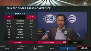 Erik Spoelstra -- Miami Heat at Chicago Bulls 01/15/2018