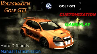 NFS Most Wanted 2005 | Volkswagen Golf GTI | Customization and Gameplay | Hard Difficulty