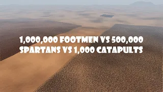 Ultimate Epic Battle Simulator 2 | 1,000,000 Footmen vs 500,000 Spartans vs 1,000 Catapults