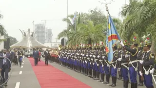 DR Congo: Ramaphosa welcomed by Tshisekedi at the Presidential Palace in Kinshasa | AFP