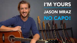 Jason Mraz "I'm Yours" Guitar Tutorial NO CAPO | chords + Intro lead