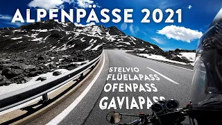 Alpine passes Switzerland Italy Austria 2021 | Triumph Bonneville T120 Black | Stelvio, Flüela Pass