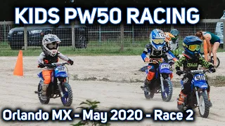 PW50 RACING ON NEW TRACK AT ORLANDO MX | Florida Series PW50 Beginner Race 2 | #motocross