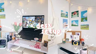 🌱 aesthetic desk setup for 2022 // ft. lention laptop stand & divoom ditoo speaker