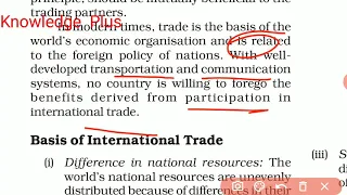 Ncert geography class 12 chapter 9 international trade in hindi