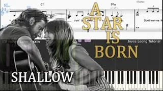 Lady Gaga & Bradley Cooper - Shallow (A Star is Born) - Tutorial & Sheets