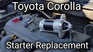 How to replace the starter in a 2003 2004 2005 2006 2007 2008 Toyota Corolla