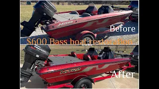 Restoration of a cheap $600 Nitro Bass boat from the auction