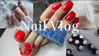 Влог/ Мои цветные базы #pnb/ Работы/#nail #гельлак #маникюр #влог  #дизайнногтей #укреплениеногтей