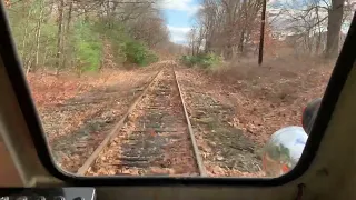 Speeding along in a rail speeder