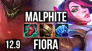 MALPHITE vs FIORA (TOP) | 11/2/6, 700+ games, Legendary | KR Master | 12.9