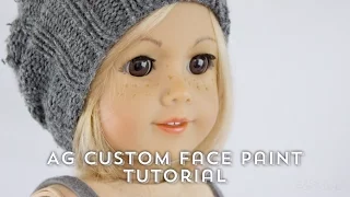 Fixing Up An Old American Girl Doll custom face paint tutorial