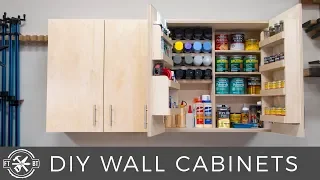 DIY Wall Cabinets with 5 Storage Options | Shop Organization