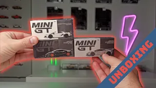 Unboxing Mini GT Lamborghinis: Aventador SVJ & LB WORKS Huracán (Ver. 1. Black & FIGHTERS WORKS)