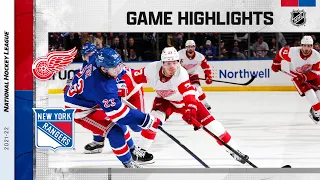 Red Wings @ Rangers 2/17 | NHL Highlights 2022