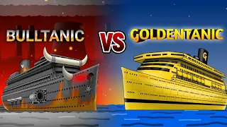 GOLDENTANIC vs BULLTANIC🚢⚓️🛳⭐️ FlipaClip