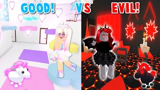 GOOD Vs EVIL Build Challenge With My Best Friend In Adopt Me! (Roblox)