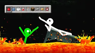 Stickman - FLOOR IS LAVA - Minecraft Animation