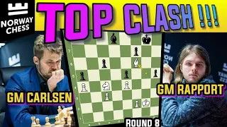 TOP CLASH || GM CARLSEN VS GM RAPPORT || NORWAY CHESS (2021) || RKEE TV || ROUND 8 ||